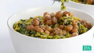 Boxed Seasoned Rice with Frozen Spinach and Roasted Chickpeas