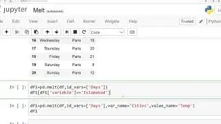 Python Pandas Melt function in Englsih
