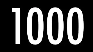 1000 Second Countdown Timer - Black Background