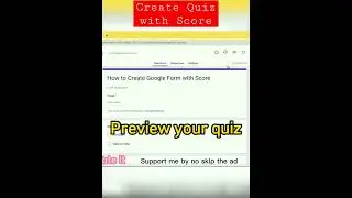 Create Quiz with Score