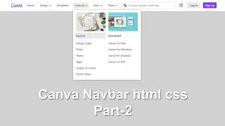 navbar and dropdown menu | canva navigation bar | 2022