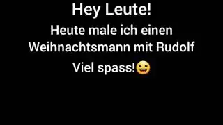 Weihnachtsmann mit Rudolf zeichnen (deutsch-german)