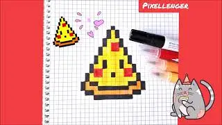Как нарисовать по клеточкам Пиццу 🍕Простые Рисунки по клеточкам в стиле Пиксель Арт Pixel Art