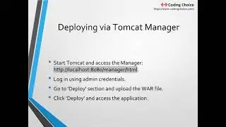Installing a Web Application in Tomcat