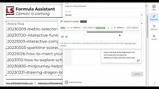 Gemini is coming inside #LookerStudio Pro and Looker BI - Demo of formula assistant