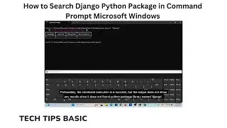 How to Search Django Python Package in Command Prompt Microsoft Windows 