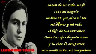 Leonardo Favio - Mi amante niña mi compañera - Letra