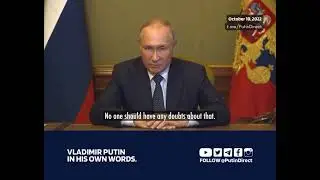 President of the Russian Federation react to Crimean Brigde attack