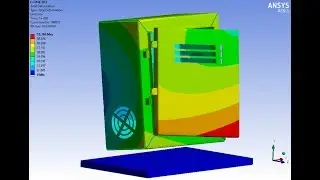 ANSYS Workbench Explicit Dynamics - Drop test of an Aluminum box falling from 2 m height