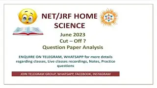 Question Analysis 21 to 35 | UGC NET/ JRF Exam June 2023 by Shwetambri #shwetambri #homescience