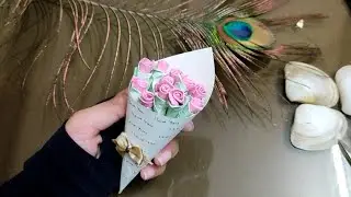 Cute mini flower bouquet |paper rose | miniature | flowers | gift ideas | birthday flower |art craft