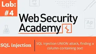 SQL injection UNION Attack - Finding A Column Containing Text