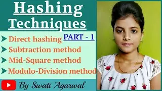 Hashing Techniques|Part 1|Hashing Methods|Division Remainder Method|Mid Square Method|Data Structure