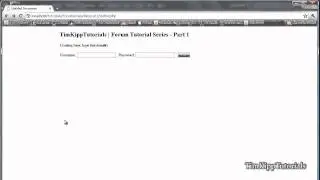 PHP Series - Building A PHP MySQL Forum Tutorial Series Part 1 - User Login
