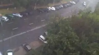 2 minutes of tropical rain in Moscow