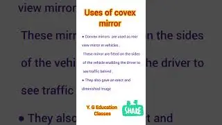 #Uses of convex mirror