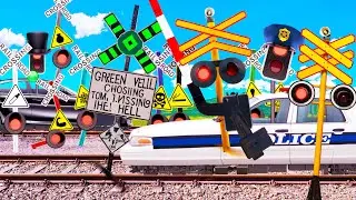 【踏切アニメ】再々脱獄を阻止したいふみきりカンカン😂😂😂The railroad crossing that wants to prevent a third escape!!