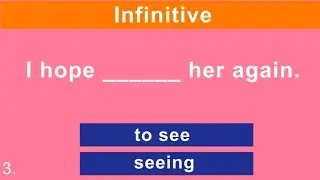 ESL English Test | Infinitive | English grammar Quiz for ESL students