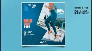 How to make Social media post design Tutorial in Photoshop