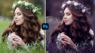 Purple Cinematic Effect Photoshop - Color Grading Photoshop