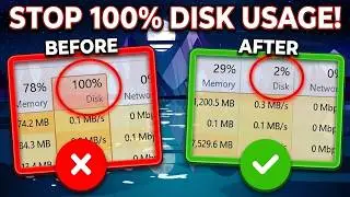 100% Disk Usage FIX in Windows 10/11 (Easy Guide)