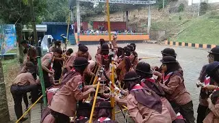 kumpulan kepramukahan dan group sepeda montor di wisata lembah giri wonosalam