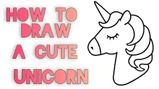 How to draw a cute unicorn 🦄 | Very easy drawing for kids and beginbers step by step