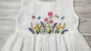 Hand embroidery/ Hand embroidery design for little girl dres/embroidery for kurti/frock