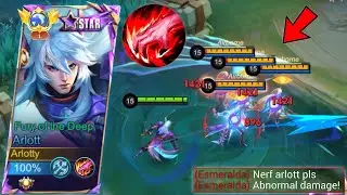 FINALLY NEW BEST 1 HIT BUILD FOR JUNGLE ARLOTT!! 100% BROKEN MUST TRY - MLBB