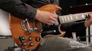 Gibson Custom SG Standard Reissue with Bigsby Vibrato Electric Guitar Antique Natural