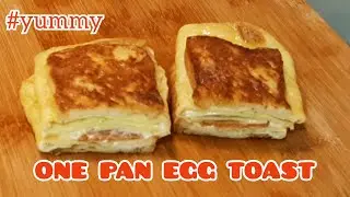 HOW TO MAKE ONE PAN EGG TOAST || WITH PEPPERONI & CHEESE || EASIEST WAY || TIKTOK ONE PAN EGG TOAST
