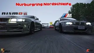 R34 Nismo Z-Tune vs M3 CSL vs 430 Scuderia vs R8 V10 vs SLS AMG vs 911 Turbo S @Nordschleife