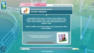 SIMS FreePlay - Super Toddler Quest - Accept Mission