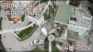 Oblivion front row POV 4K - Gardaland Italy 2024