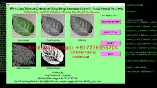 Plant Disease Classification Using CNN Python Code | Plant Disease Identification Using Python Code