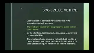 BOOK VALUE METHOD
