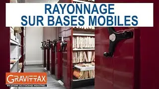 Rayonnage métallique sur bases mobiles - Gravittax