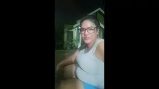 creating content with my older sister in front of the house