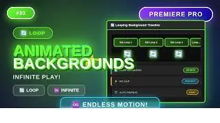 How to Loop Animated Backgrounds in Adobe Premiere Pro #30