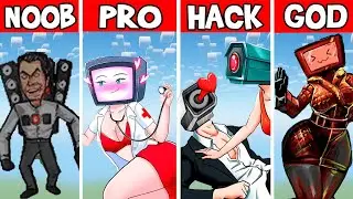 Minecraft BATTLE - NOOB vs PRO vs HACKER vs GOD 🚽 Skibidi Toilet Pixel Art Collection #15