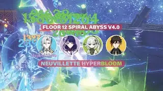 C0R1 Hyperbloom Neuvillette Showcase - Floor 12 Spiral Abyss 4.0 1st Half (Genshin Impact)