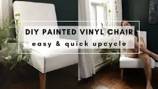 DIY Painted Accent Chair | Quick & Easy Vinyl Chair Upcycle