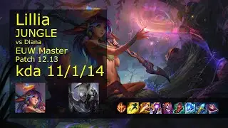 Lillia Jungle vs Diana - EUW 11/1/14 Patch 12.13 Gameplay