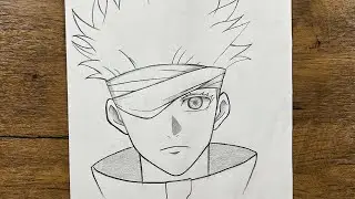 Easy gojo satoru drawing for beginners | How to draw gojo satoru easy step-by-step