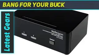 StarTech.com 2 Port KVM Switch - DVI and VGA w/ Audio and USB 2.0 Hub – Dual Monitor / Display