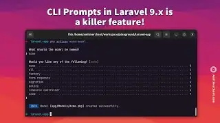 CLI Prompts in Laravel 9.x is a killer feature!