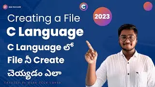 How to Create a File & Text Document in C Programming  Language | C Tutorial in Telugu 