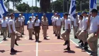 מסיימים את האימונים לטקס העברת דגל היחידה