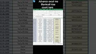 Fill all blanks cell in one click | COUNT BLANK and NON BLANK CELLS in EXCEL  