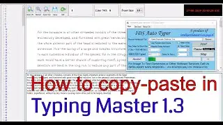 How to copy Paste text in Typing Master 1.3, Notepad RT ++, OGS etc ??